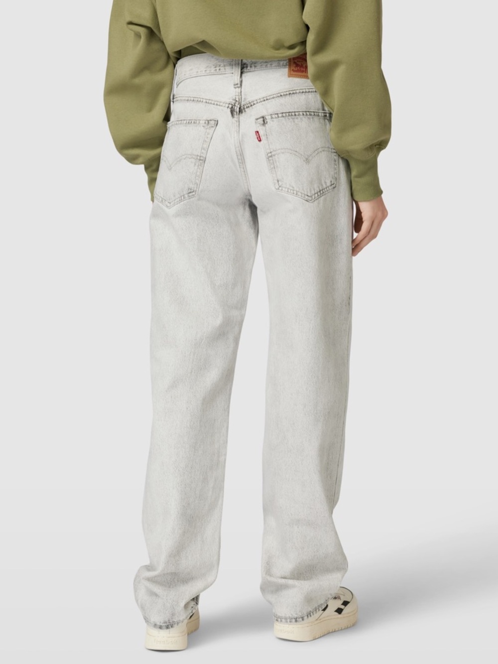 Levi's® ‘94 Baggy Fit Jeans Light Gray Splattered Wash W/Soft White Denim Base 🩶 - Picture 3 of 11
